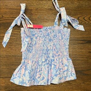 NWT Lilly Pulitzer Rivera smocked top large